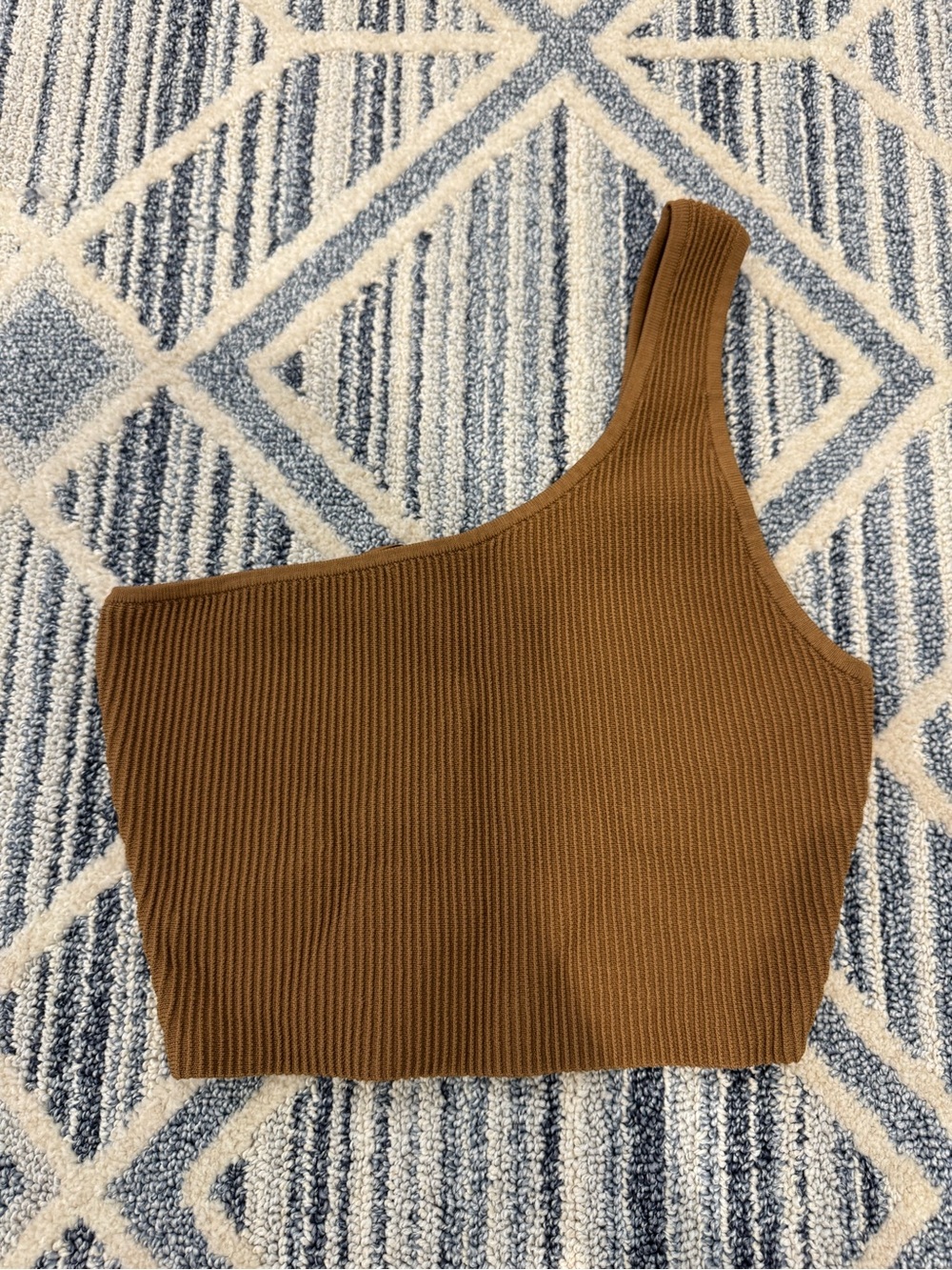 Aritzia (Babaton) One-Shoulder Ribbed Crop Top